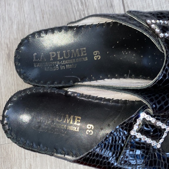 La Plume Patent Mules with some sparkle! Butter soft and hand crafted! - Picture 5 of 10